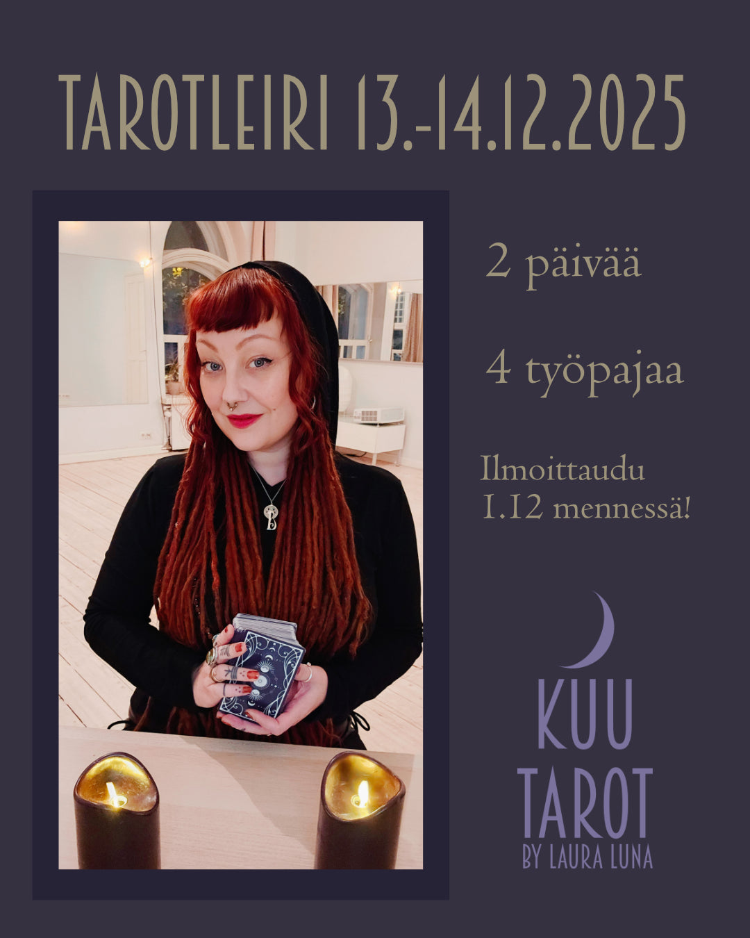 Tarotleiri 13.-14.12.25 Työpajat yksittäin
